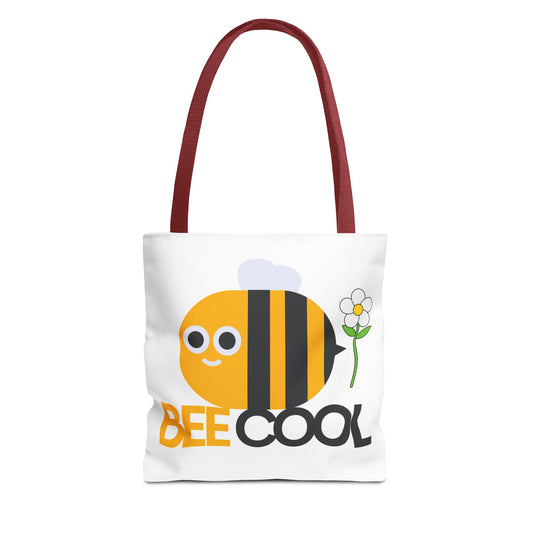 Guy & Dia Bee Cool Tote Bag - Fun and Stylish Eco-Friendly Carryall, Weekend Bag, Gift for Bee Lovers, Everyday Use, Summer Fun