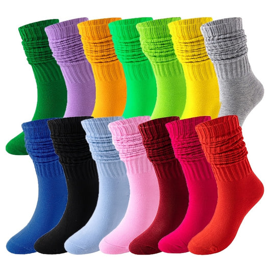 Guy & Dia [Dopamine-Colored Slouch Socks] 9 Pairs of Dopamine-Colored Unisex Slouch Socks - Soft, Breathable, Versatile for Everyday Wear