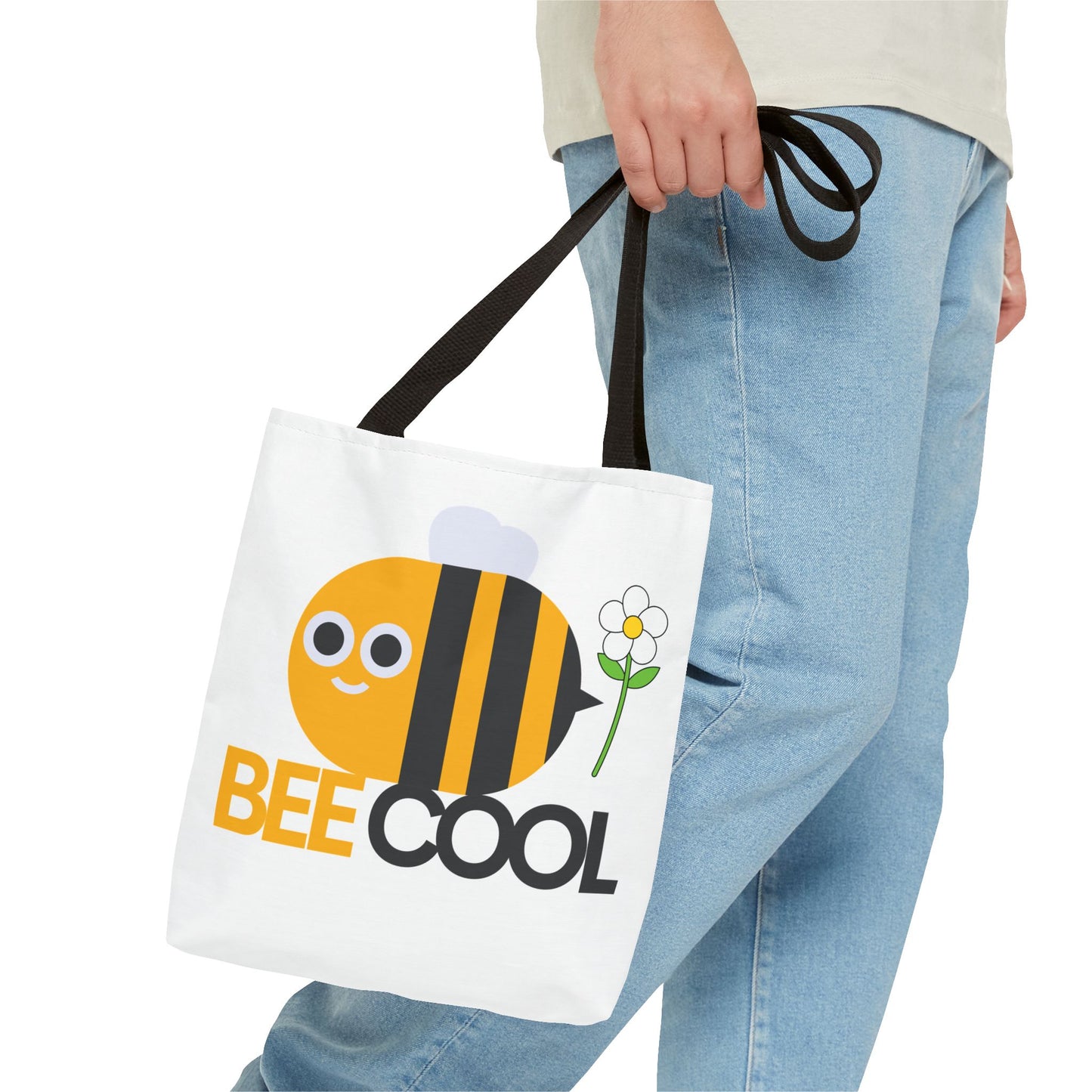 Guy & Dia Bee Cool Tote Bag - Fun and Stylish Eco-Friendly Carryall, Weekend Bag, Gift for Bee Lovers, Everyday Use, Summer Fun