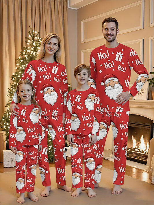 Christmas, versatile and practical family outfits, suitable for various occasions, family gatherings, crew neck, long-sleeved sets, Christmas party outfits, family sets, stylish parent-child outfits, holiday family gatherings, seasonal events, coordi