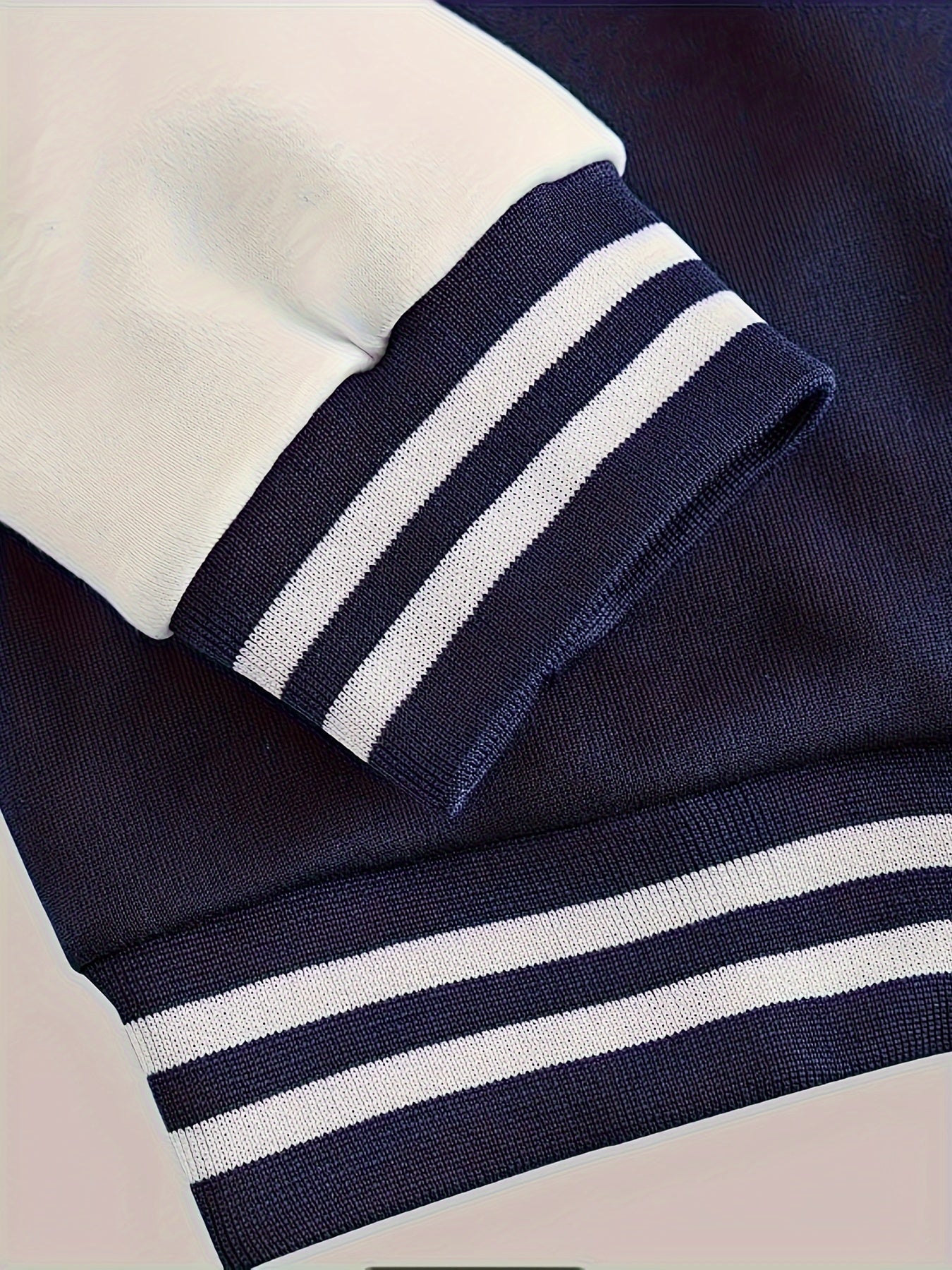 Guy & Dia Men's Casual Varsity Jacket | Polyester Blend | Machine Washable | Long Sleeve with Pockets | Perfect for Spring and Fall