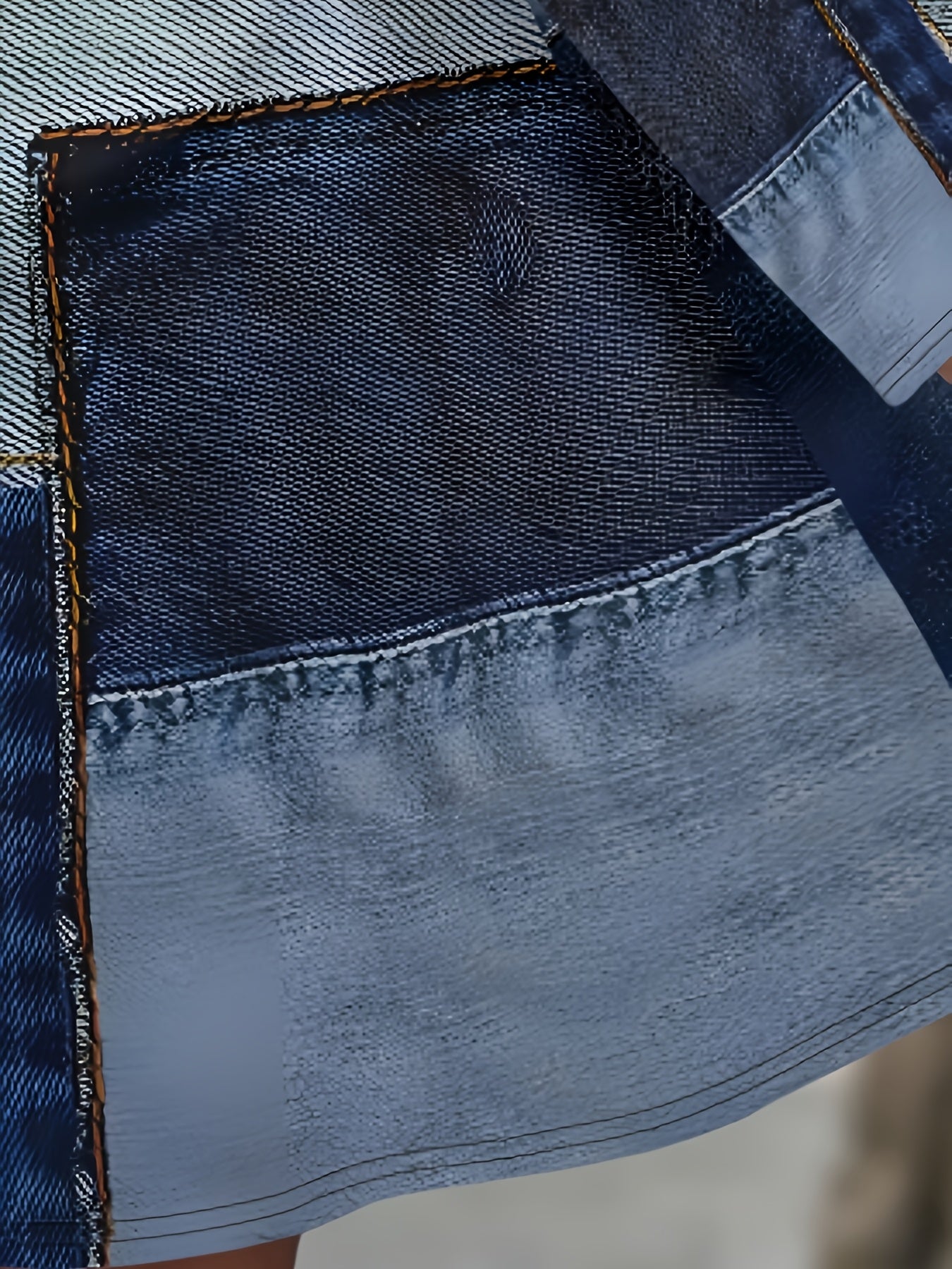 Guy & Dia Plus Size - A Plus-Size Women'S Jacket Featuring a Casual, Comfortable, And Elegant Style with Faux Denim Patchwork Elements And Printed Patterns