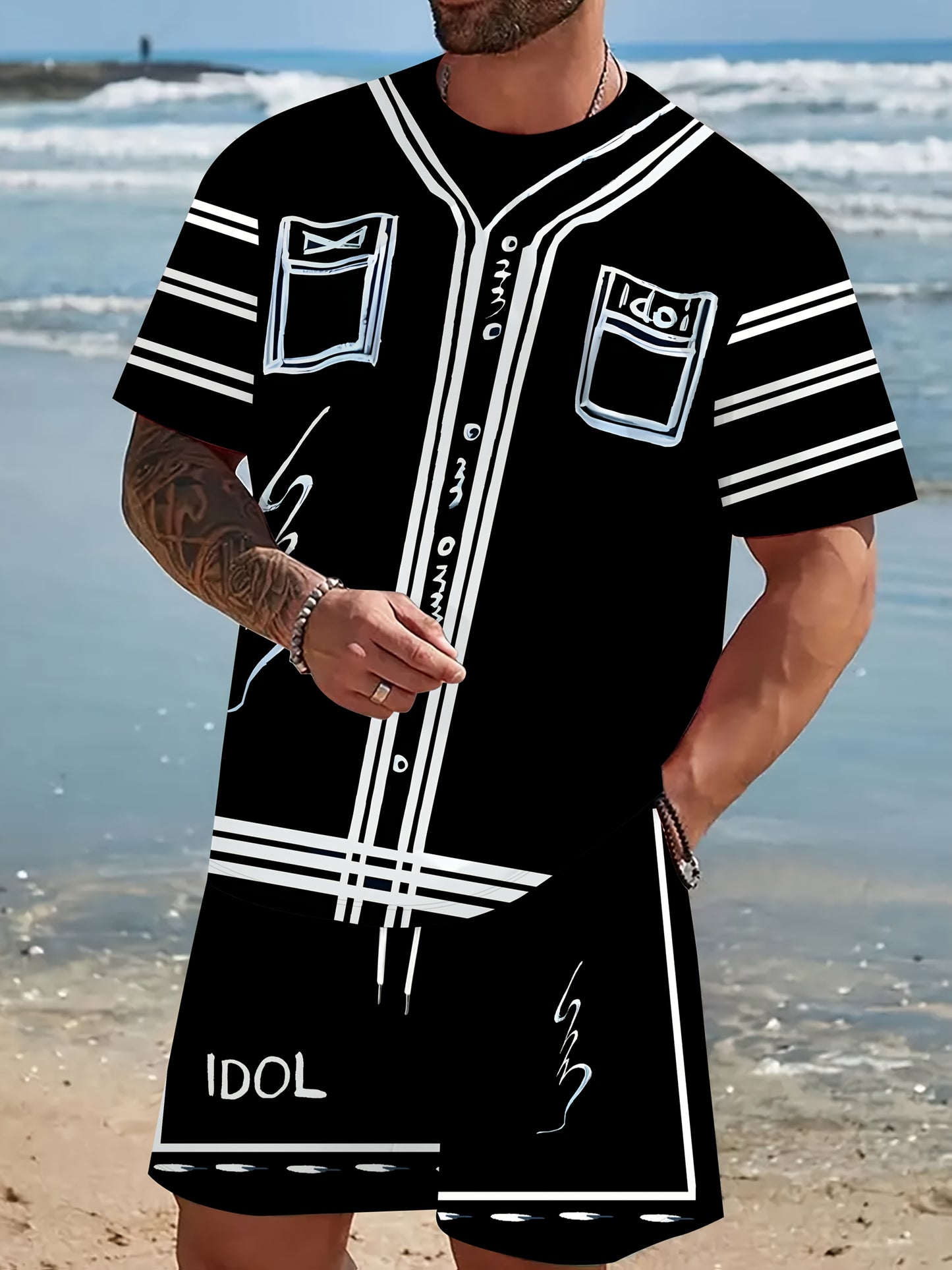 Guy & Dia Casual Sports Two-Piece Set | Matching T-Shirt and Shorts