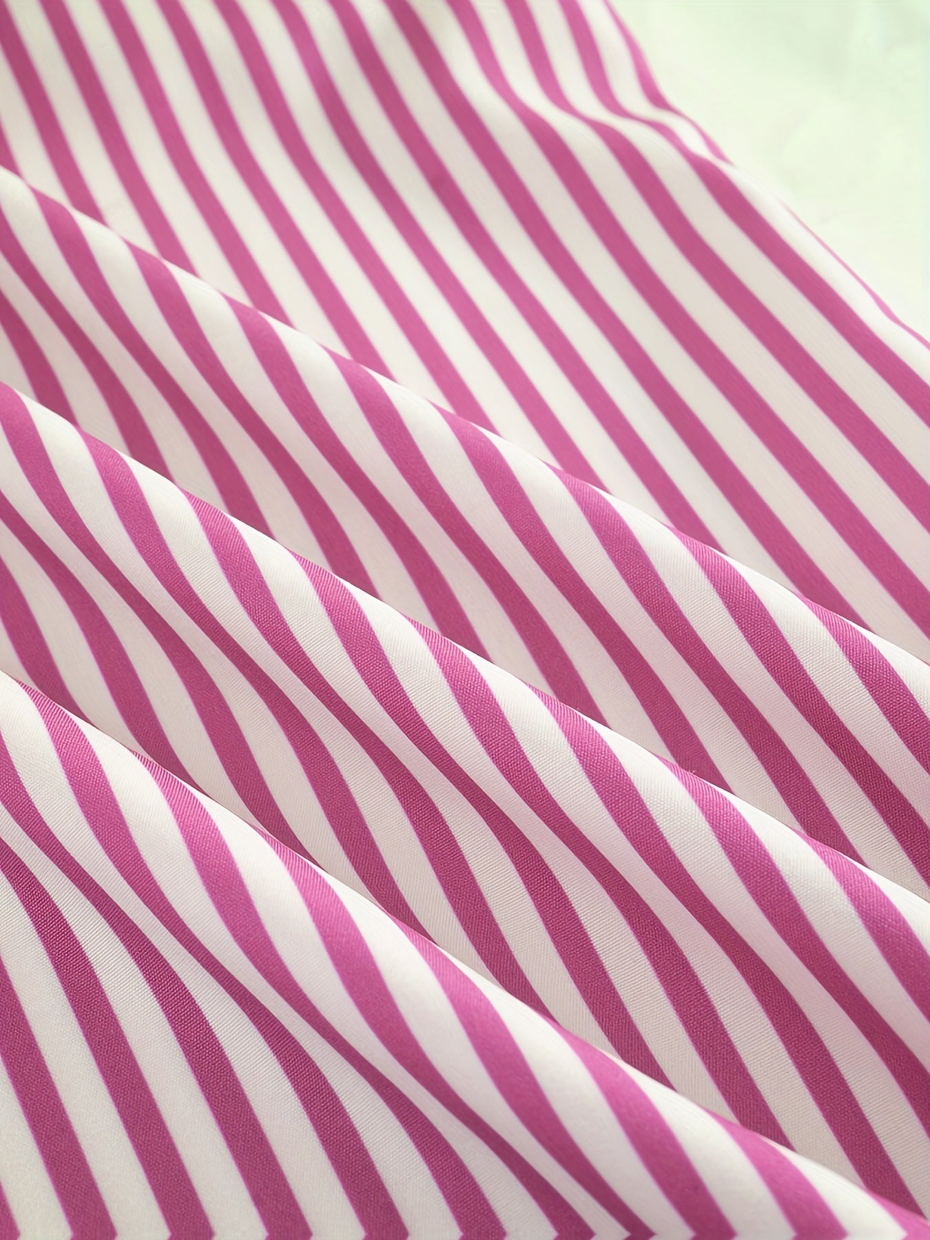 Guy & Dia [Elegant Striped Shirt] Plus Size Women's Elegant Striped Shirt | Long Sleeve Button-Up with Tie Neck, Black & White Vertical Stripes, Non-Stretch Fabric, Versatile for Casual or Dressy Outfits - Classic Striped Design, Ladies Blouses