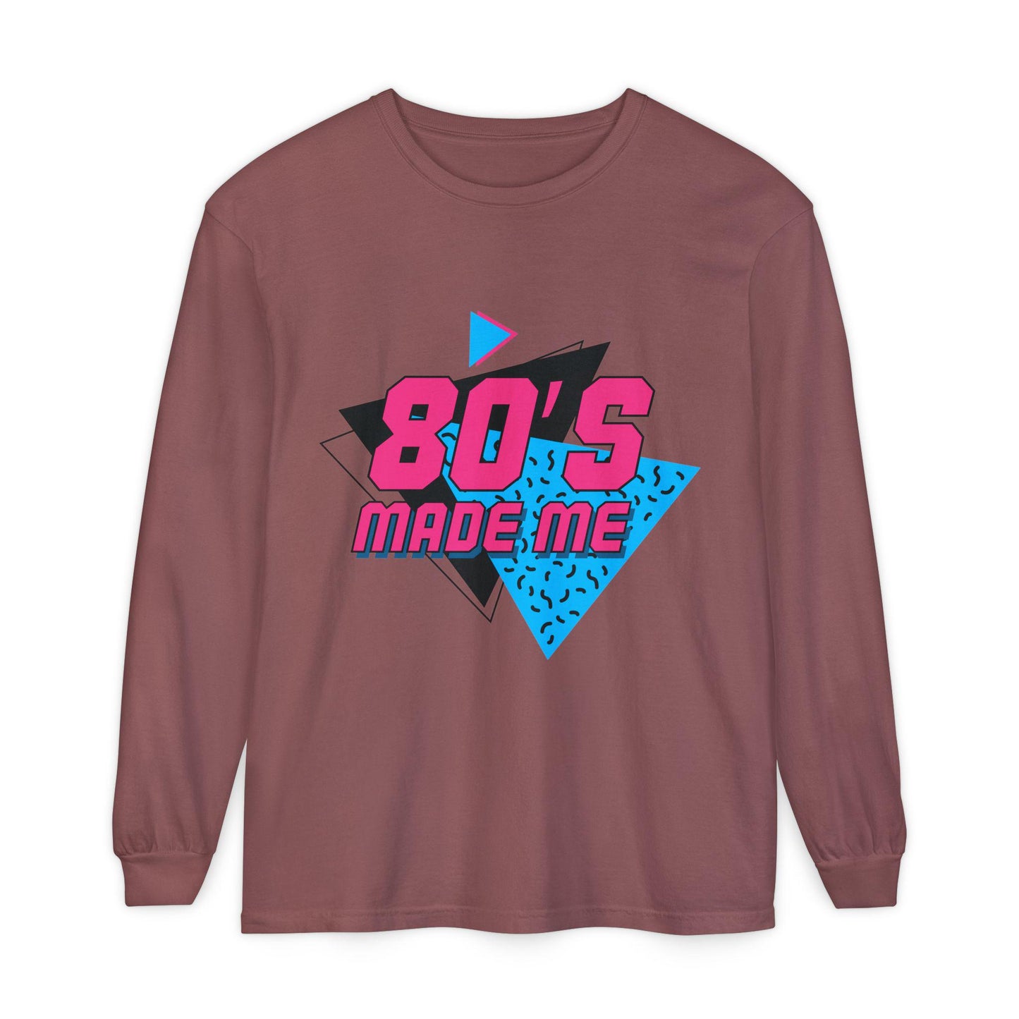 Guy & Dia Retro 80s Long Sleeve T-Shirt: Vintage Style Ring-Spun Cotton