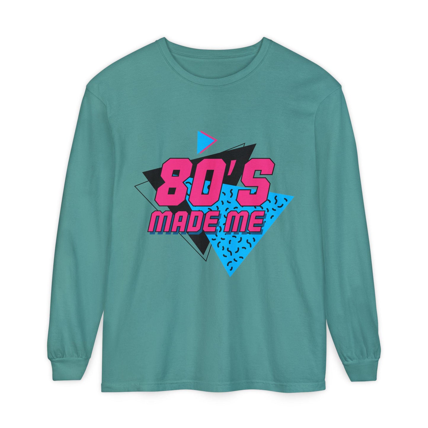 Guy & Dia Retro 80s Long Sleeve T-Shirt: Vintage Style Ring-Spun Cotton