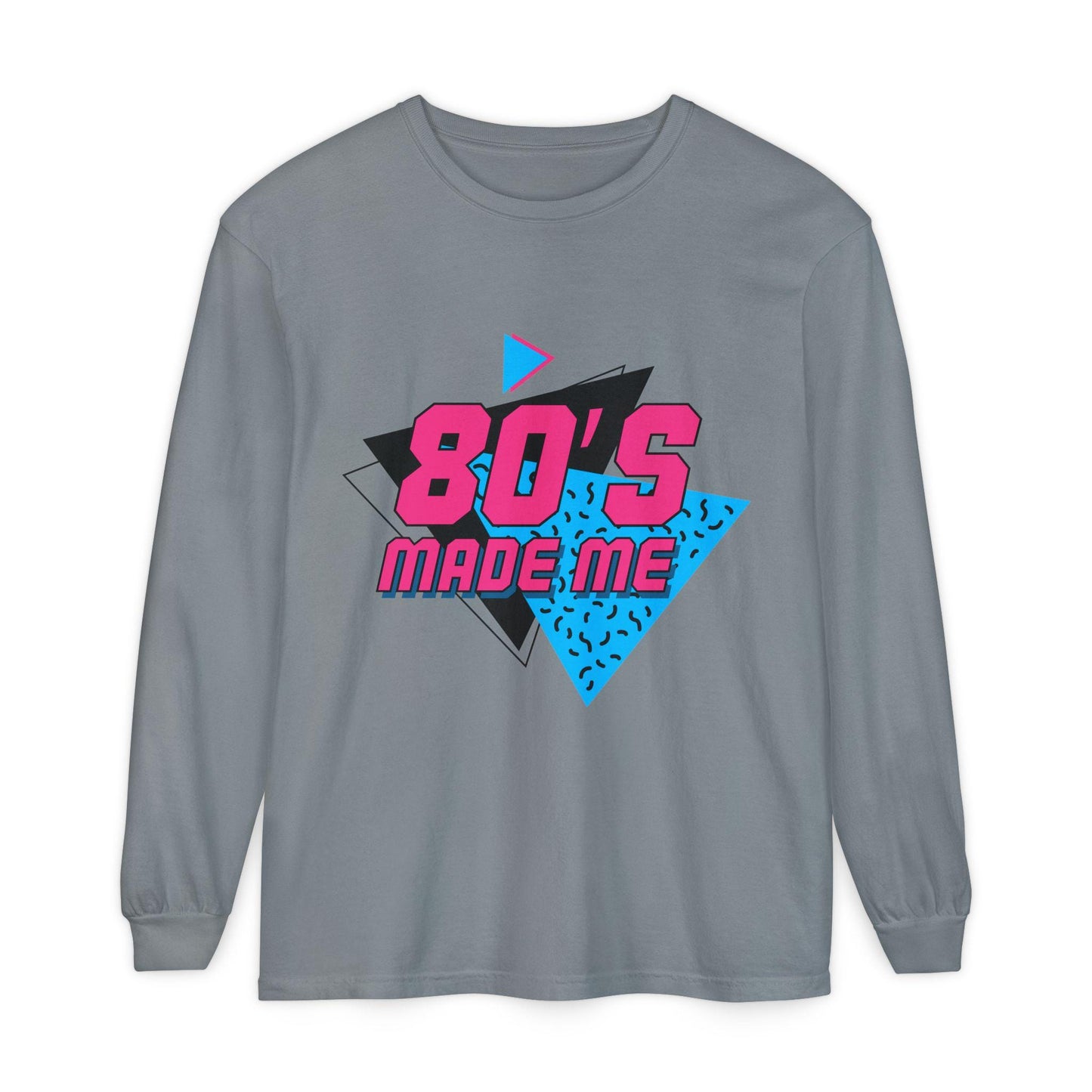 Guy & Dia Retro 80s Long Sleeve T-Shirt: Vintage Style Ring-Spun Cotton
