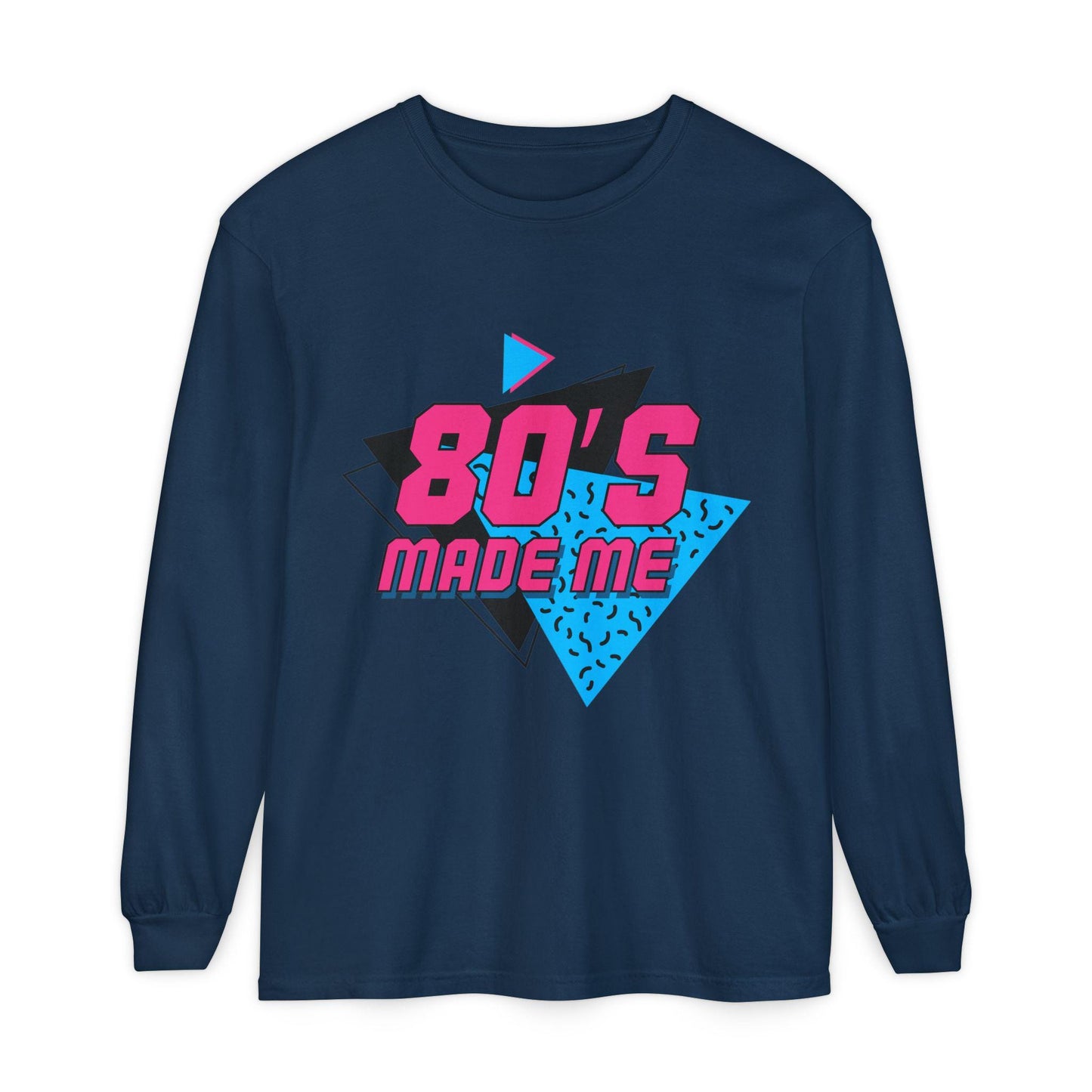 Guy & Dia Retro 80s Long Sleeve T-Shirt: Vintage Style Ring-Spun Cotton