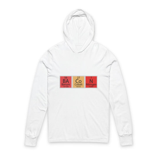 Guy & Dia Bacon Elements Graphic Hoodie: Unisex Long Sleeve Tee - Science Gift