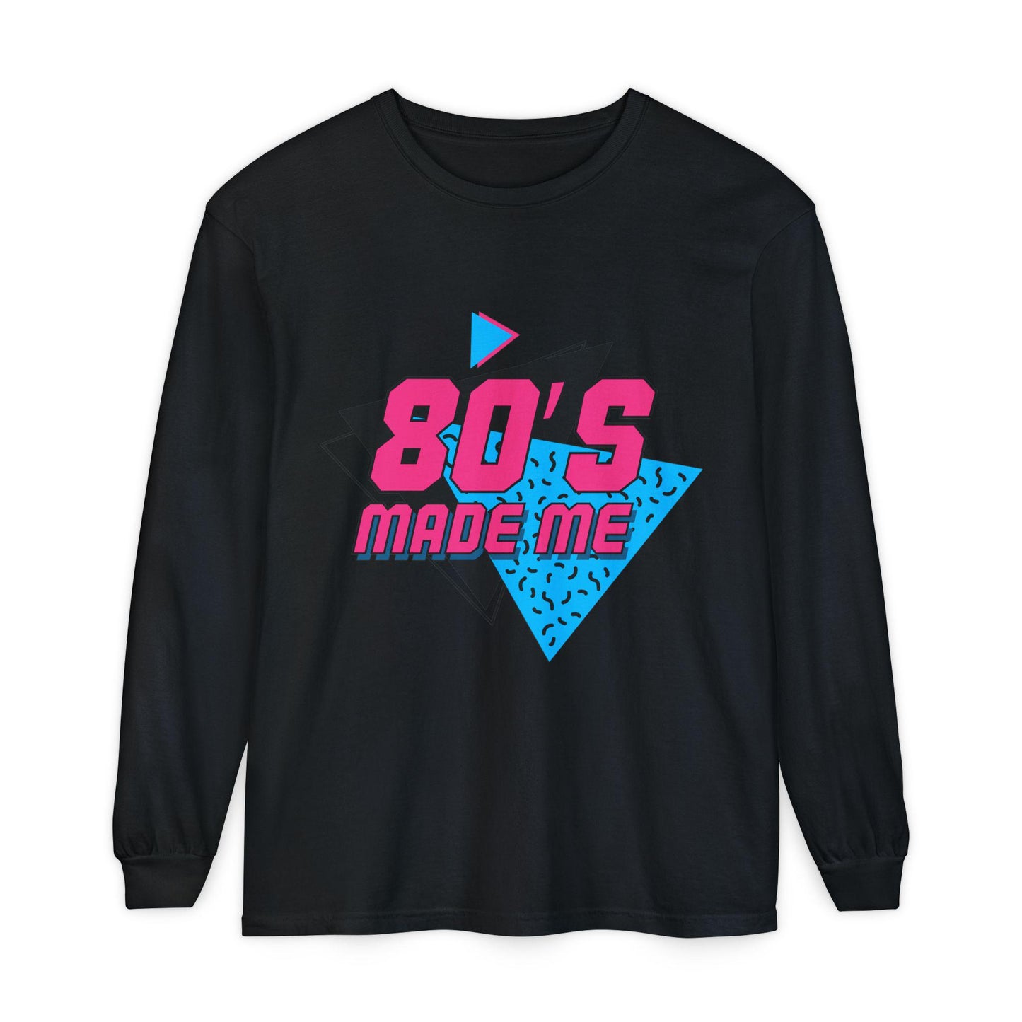 Guy & Dia Retro 80s Long Sleeve T-Shirt: Vintage Style Ring-Spun Cotton