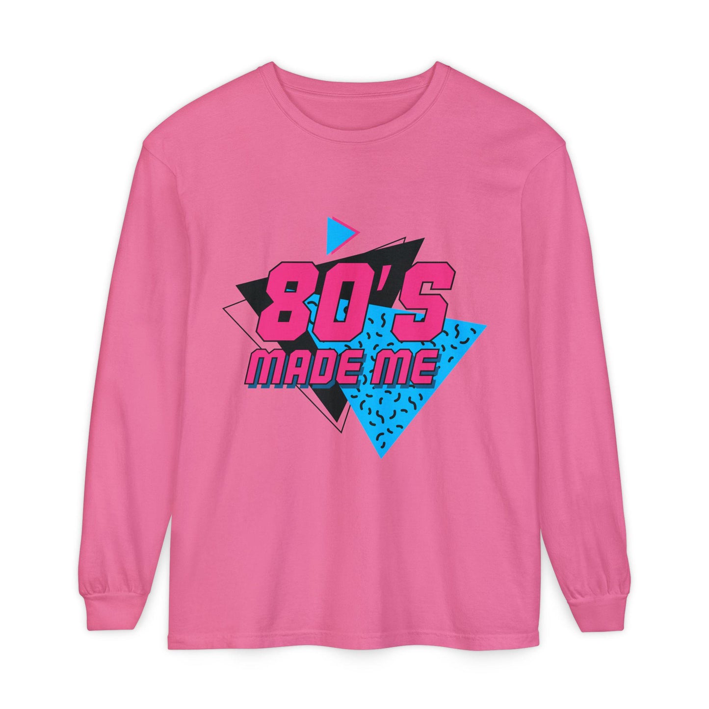 Guy & Dia Retro 80s Long Sleeve T-Shirt: Vintage Style Ring-Spun Cotton