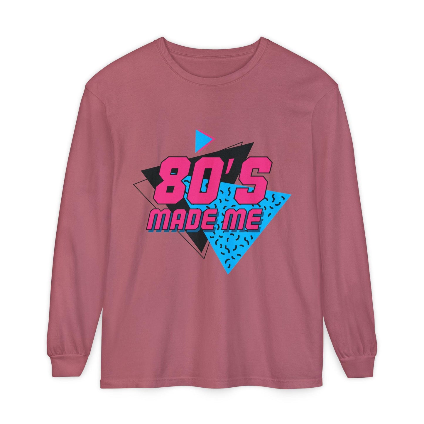 Guy & Dia Retro 80s Long Sleeve T-Shirt: Vintage Style Ring-Spun Cotton
