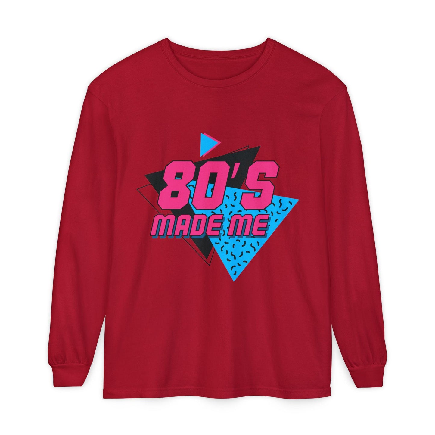 Guy & Dia Retro 80s Long Sleeve T-Shirt: Vintage Style Ring-Spun Cotton